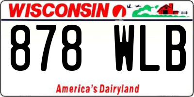 WI license plate 878WLB