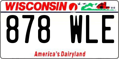 WI license plate 878WLE