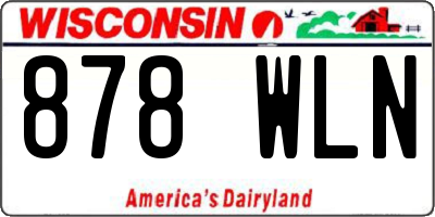 WI license plate 878WLN