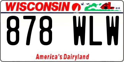 WI license plate 878WLW