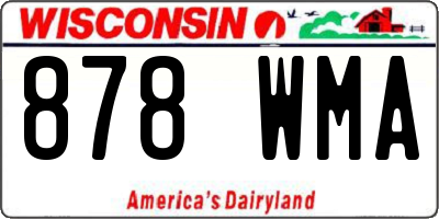 WI license plate 878WMA
