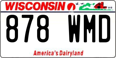 WI license plate 878WMD