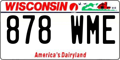 WI license plate 878WME