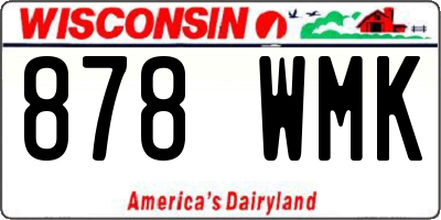 WI license plate 878WMK