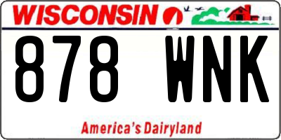 WI license plate 878WNK