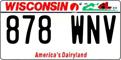 WI license plate 878WNV