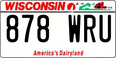 WI license plate 878WRU