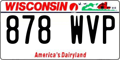 WI license plate 878WVP