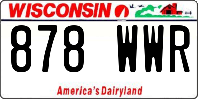 WI license plate 878WWR