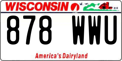 WI license plate 878WWU