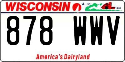 WI license plate 878WWV