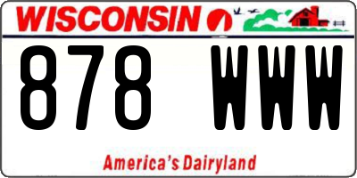 WI license plate 878WWW