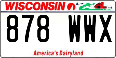 WI license plate 878WWX