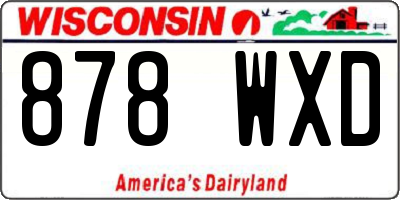 WI license plate 878WXD