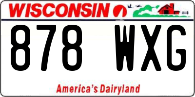 WI license plate 878WXG