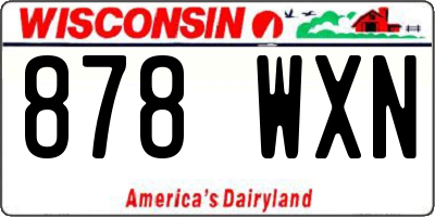 WI license plate 878WXN