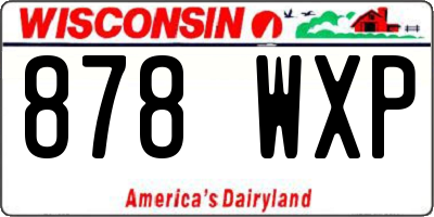 WI license plate 878WXP