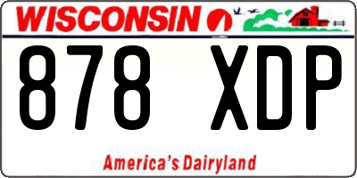 WI license plate 878XDP