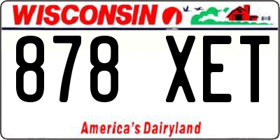 WI license plate 878XET
