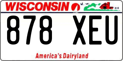 WI license plate 878XEU