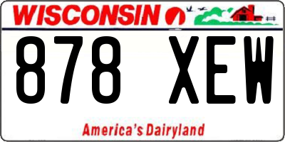 WI license plate 878XEW