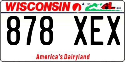 WI license plate 878XEX