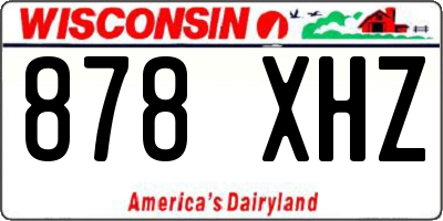 WI license plate 878XHZ