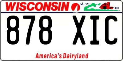WI license plate 878XIC