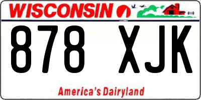 WI license plate 878XJK