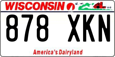 WI license plate 878XKN