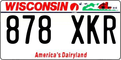 WI license plate 878XKR