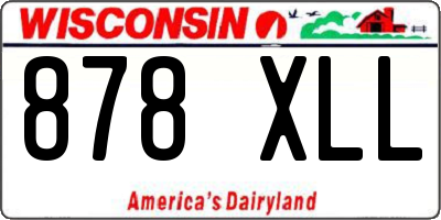 WI license plate 878XLL