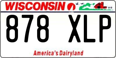 WI license plate 878XLP