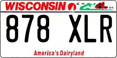 WI license plate 878XLR