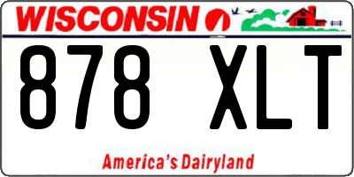WI license plate 878XLT