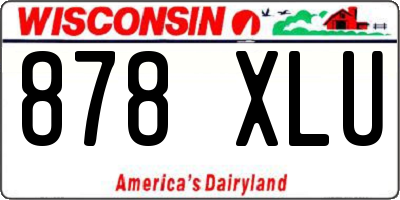 WI license plate 878XLU