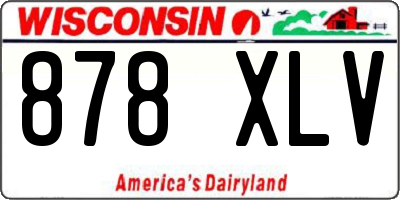 WI license plate 878XLV