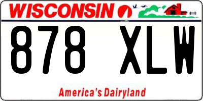 WI license plate 878XLW