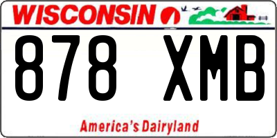 WI license plate 878XMB