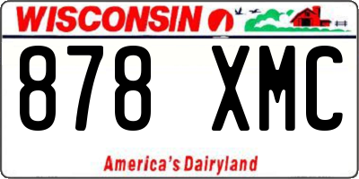 WI license plate 878XMC