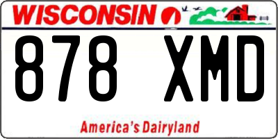 WI license plate 878XMD