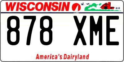 WI license plate 878XME