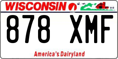 WI license plate 878XMF