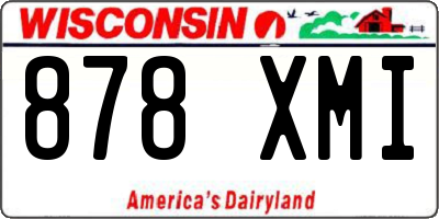 WI license plate 878XMI