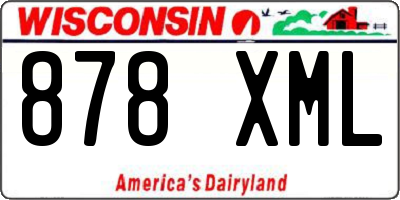 WI license plate 878XML
