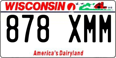WI license plate 878XMM