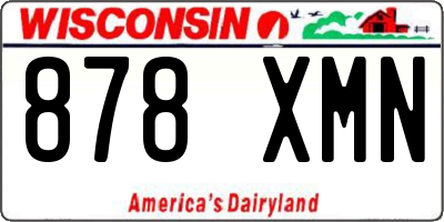 WI license plate 878XMN