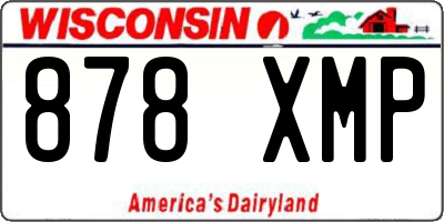 WI license plate 878XMP