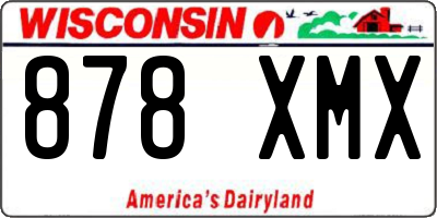 WI license plate 878XMX