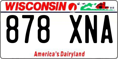 WI license plate 878XNA
